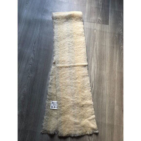 Donegal Soft Mohair Blend Winter Hat & Scarf Set Cream Gray Textured Accessories - Picture 9 of 12